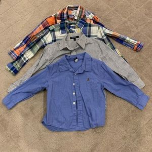 βοΈ3 for $20βοΈBoys 4T long sleeve button up shirts